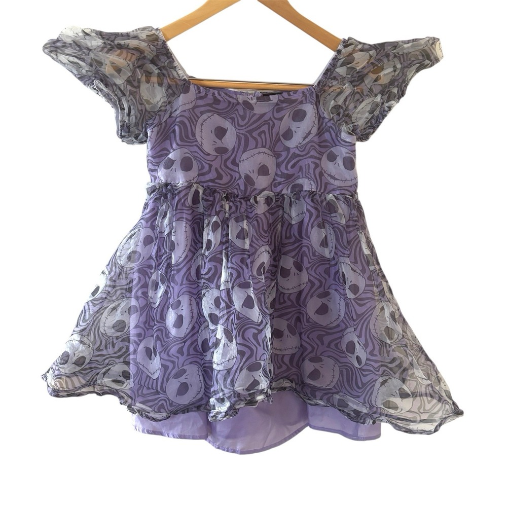 Nightmare Before Christmas Girl Dress Size XL Purple Disney Gothic Halloween 90s